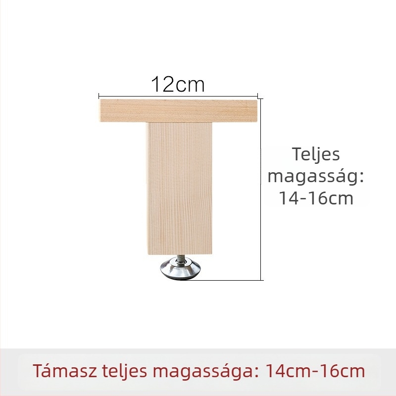Fából készült megerősített ágytámasz lábak, állítható magasságú, nagy teherbírású, ágy alatti gerenda támogatás, modell 18, stílus Új kínai stílus, kód Hnwth54a