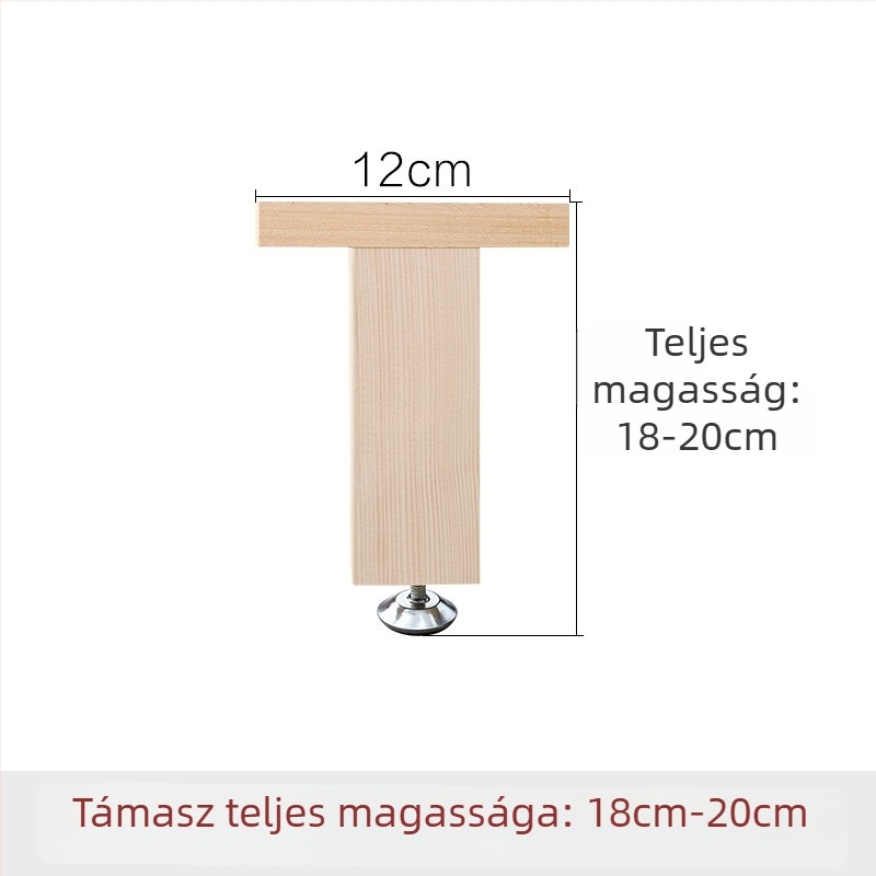 Fából készült megerősített ágytámasz lábak, állítható magasságú, nagy teherbírású, ágy alatti gerenda támogatás, modell 18, stílus Új kínai stílus, kód Hnwth54a