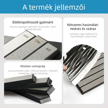 Gyémántos köszörűkő pengék élezésére — fémhez, kerámia csempékhez, jádéhez és üveghez; rögzített szögű csiszoló eszköz a csiszoláshoz és a polírozáshoz (Chuanxing)