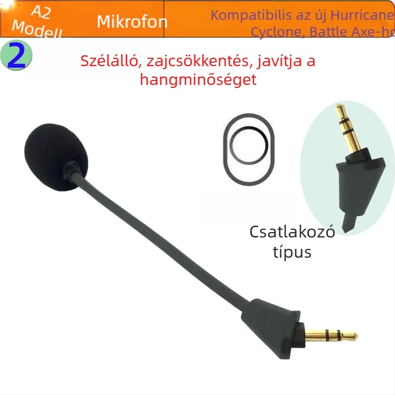 Gaming mikrofon M1 – fegyver típusú irányítás, 20 Hz–20 kHz frekvenciasáv, SNR < 60 dB, megjelenés 2023
