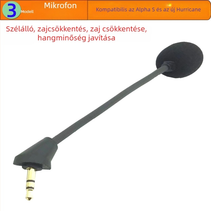 Gaming mikrofon M1 – fegyver típusú irányítás, 20 Hz–20 kHz frekvenciasáv, SNR < 60 dB, megjelenés 2023