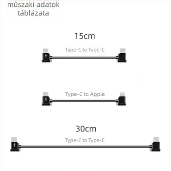 Drón USB-C csatlakozó kábel – Type-C interfész, semleges márka, kapcsolódó kábel