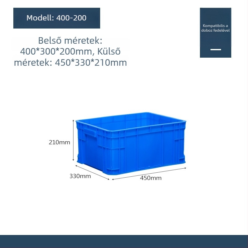 Műanyag fedelű tároló doboz, modell QG-001, autóhasználatra, 1 L kapacitás, logónyomás elérhető