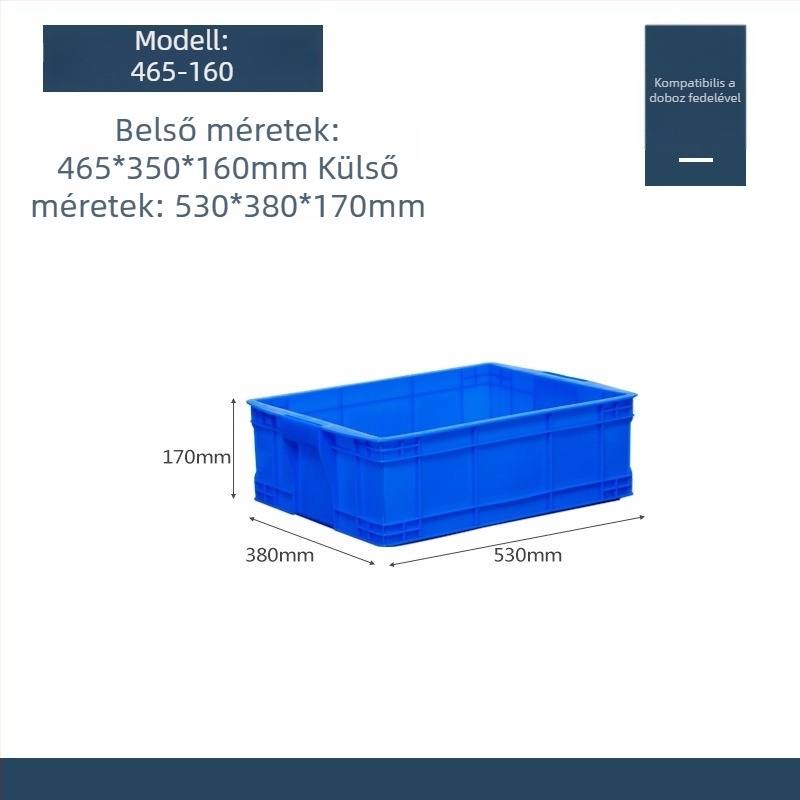 Műanyag fedelű tároló doboz, modell QG-001, autóhasználatra, 1 L kapacitás, logónyomás elérhető