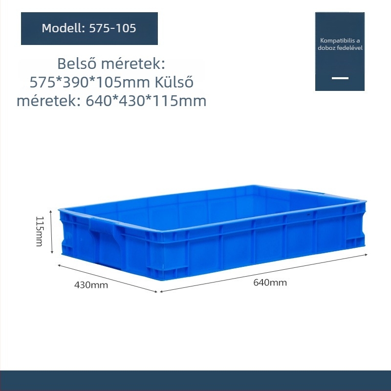 Műanyag fedelű tároló doboz, modell QG-001, autóhasználatra, 1 L kapacitás, logónyomás elérhető