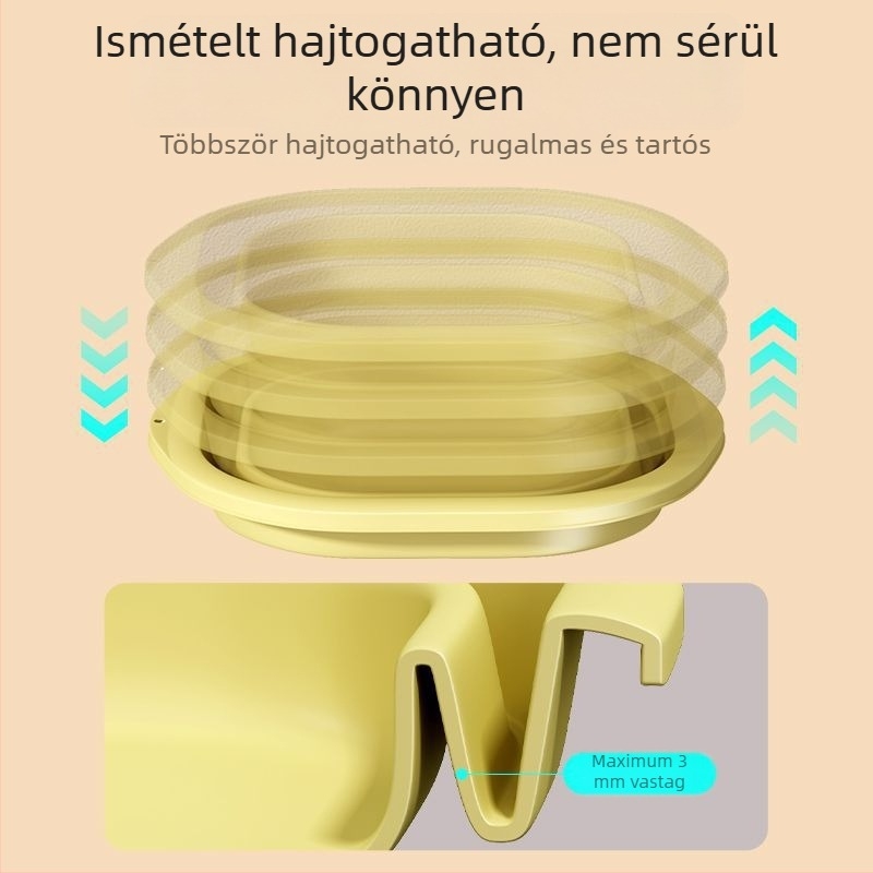 Összecsukható műanyag mosdóedény otthoni és utazási használatra, könnyű, 100–120 g, mosáshoz kollégiumban