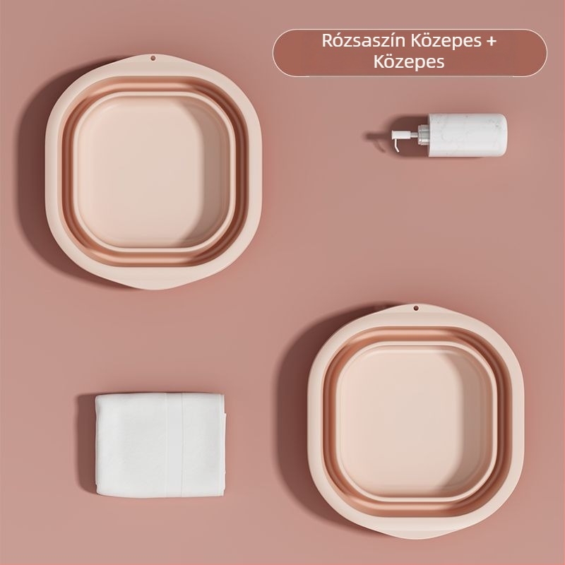 Összecsukható műanyag mosdóedény otthoni és utazási használatra, könnyű, 100–120 g, mosáshoz kollégiumban