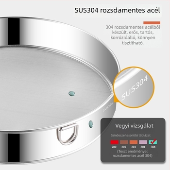 Runnuo 304 rozsdamentes acél lisztszitó, kézi használatú, ultrafin 60-mesh szita, eredet: Čao-zhou, Guangdong