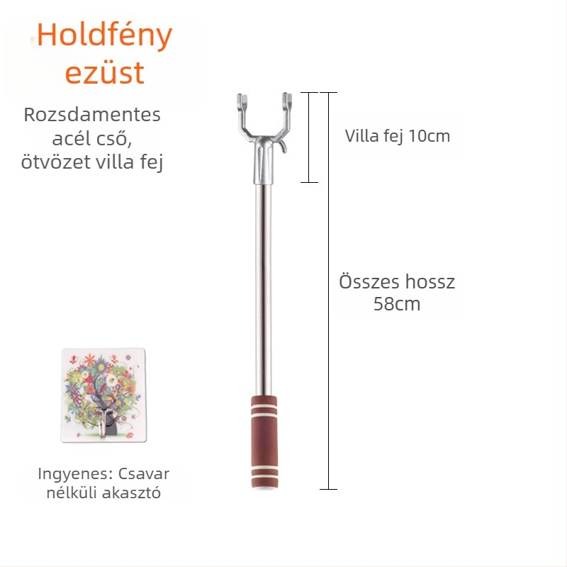 Rozsdamentes acél ruhatartó rúd erkélyen történő szárításra; Anyag: rozsdamentes acél; Kategória: ruhatartó; Alkalmazás: erkély
