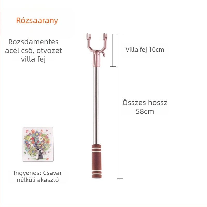 Rozsdamentes acél ruhatartó rúd erkélyen történő szárításra; Anyag: rozsdamentes acél; Kategória: ruhatartó; Alkalmazás: erkély
