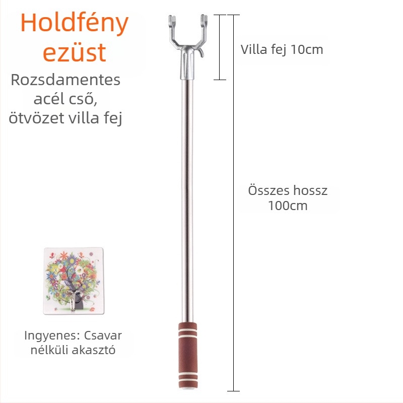 Rozsdamentes acél ruhatartó rúd erkélyen történő szárításra; Anyag: rozsdamentes acél; Kategória: ruhatartó; Alkalmazás: erkély