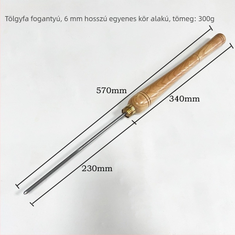 YIBEI Faipari forgácsoló eszköz Ash wood fogantyúval, félkör alakú penge, HSS