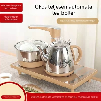 Smart Speed elektromos teafőző automatikus vízellátással, rozsdamentes acélból, 4 az 1-ben készlet, tálcás csomagolás