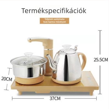 Smart Speed elektromos teafőző automatikus vízellátással, rozsdamentes acélból, 4 az 1-ben készlet, tálcás csomagolás