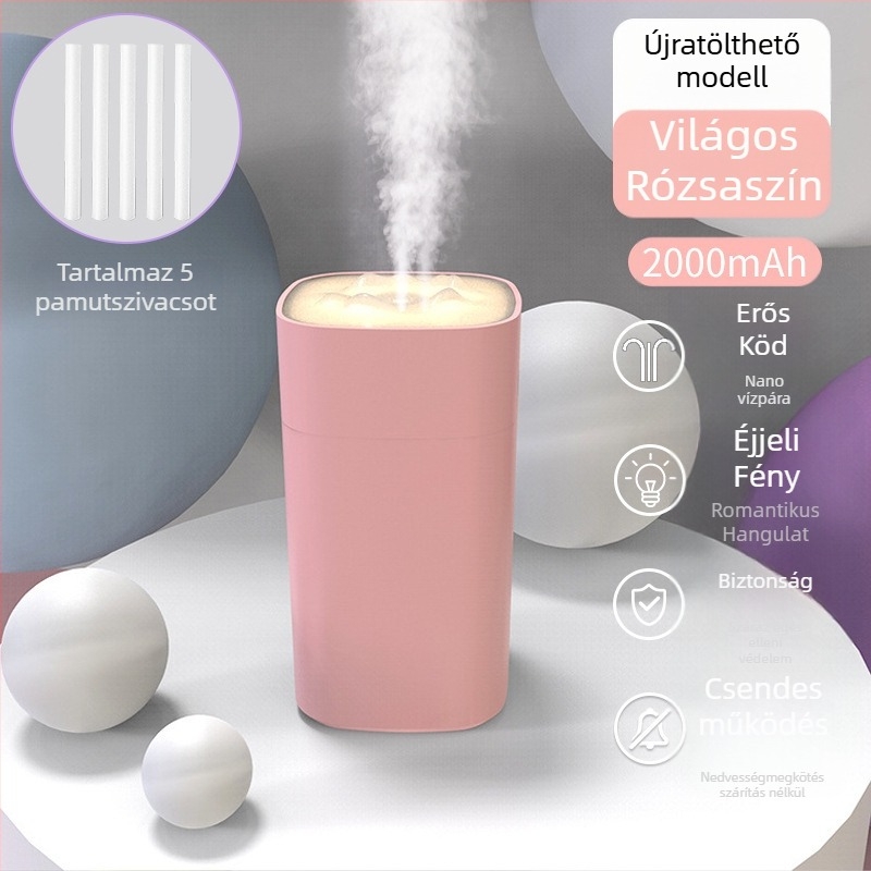 Kompakt asztali párásító hálószobához, babáknak és kismamáknak, kollégiumi szobákhoz