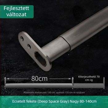 Rozsdamentes acél ruhaszárító rúd – teleszkópos, gardróbban elhelyezhető belső kiegészítő