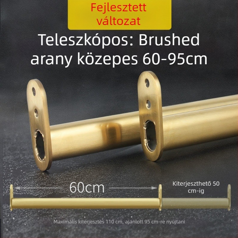 Rozsdamentes acél ruhaszárító rúd – teleszkópos, gardróbban elhelyezhető belső kiegészítő