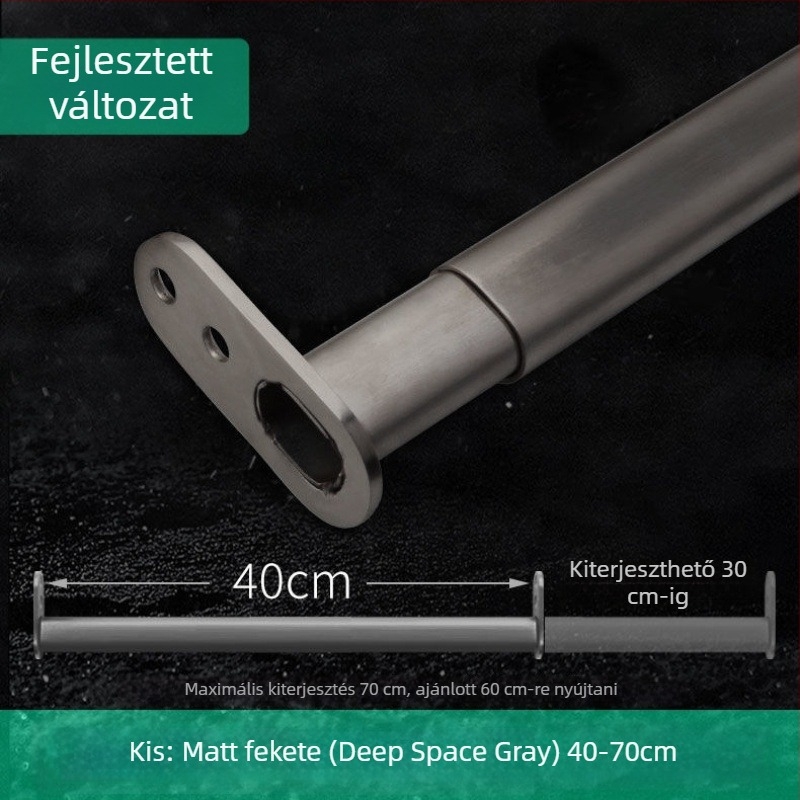 Rozsdamentes acél ruhaszárító rúd – teleszkópos, gardróbban elhelyezhető belső kiegészítő