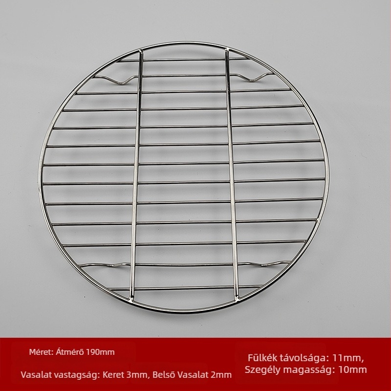 Rozsdamentes acél huzal grillrács, négyzet alakú, hordozható, többfunkciós, füstmentes, könnyen tisztítható, elektropolírozás és ponthegesztés