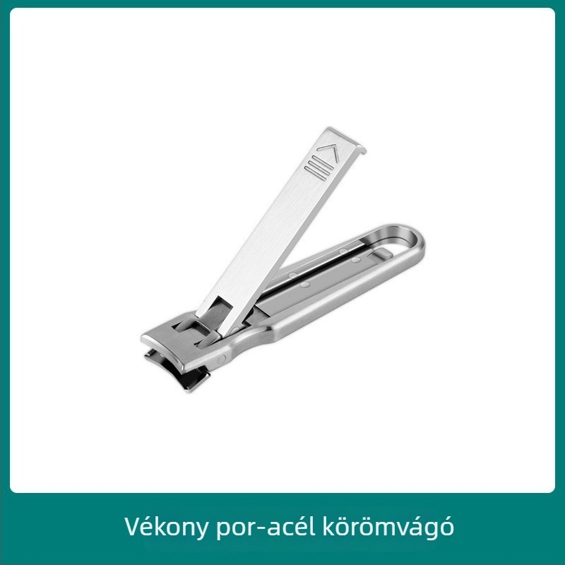 Összecsukható hordozható körömvágó reszelővel és körömollóval – rozsdamentes acél, modell M080, hordozható/plató, otthoni használatra, univerzális ápolási eszköz