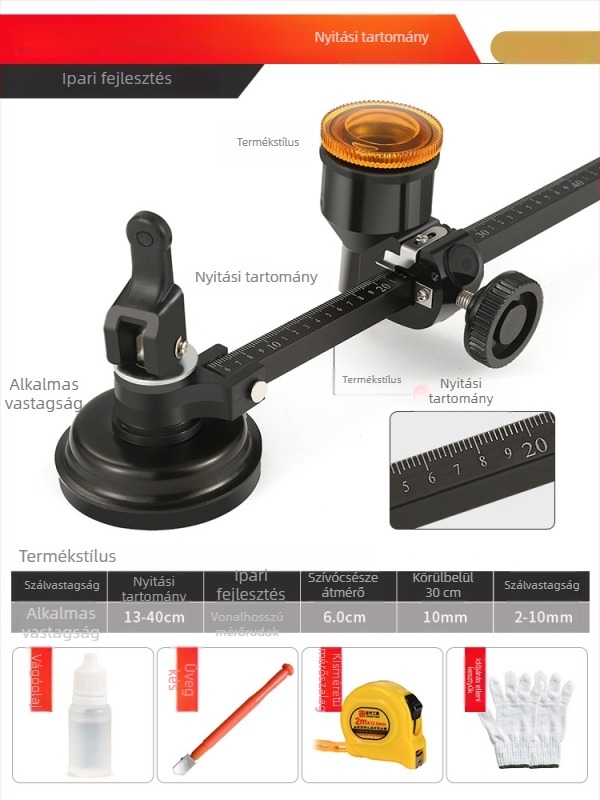 Üveg körkörös vágó és lyuknyitó körző — körkörös üvegvágó eszköz (Eredet: Mainland China; Típus: Other; Márka: Other; Alkalmazási terület: Other)