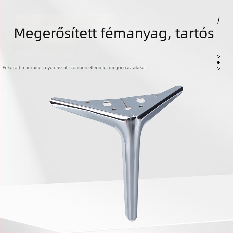 Félkörívű háromágú fém bútorlábak kávéasztalhoz és kanapóhoz - réz, öntés, modern minimalizmus, univerzális illeszkedés