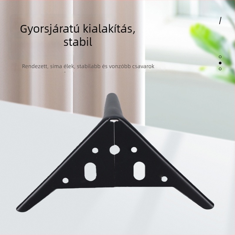 Félkörívű háromágú fém bútorlábak kávéasztalhoz és kanapóhoz - réz, öntés, modern minimalizmus, univerzális illeszkedés