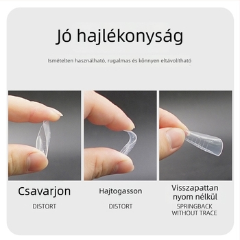 GNDG Műköröm hosszabbító forma, műanyag, papírtálcás hosszabbító sorozat, vízcsepp mintázat, 48–60 darab