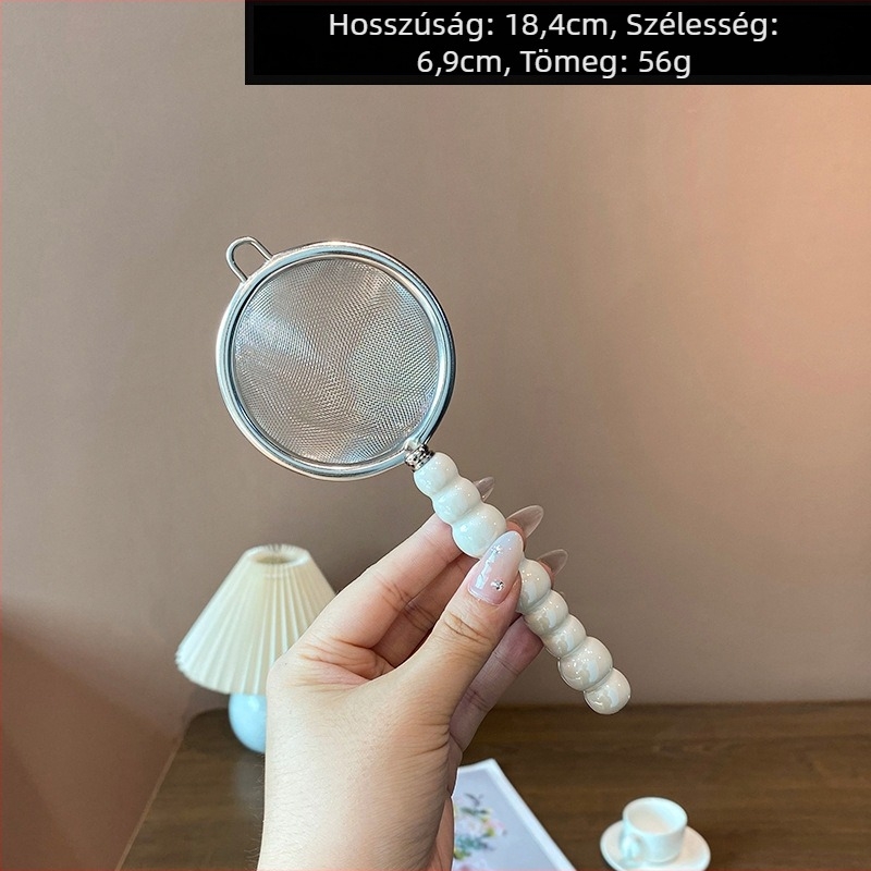 Mochase 304 rozsdamentes acél hálószűrő - koreai stílus, csúszásmentes, egy kampóval, testreszabható