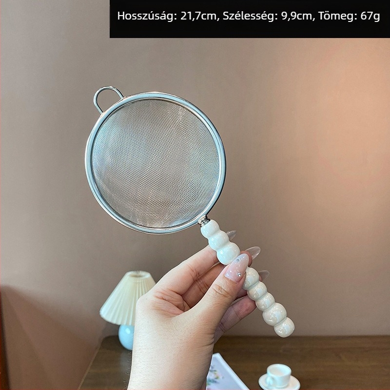 Mochase 304 rozsdamentes acél hálószűrő - koreai stílus, csúszásmentes, egy kampóval, testreszabható