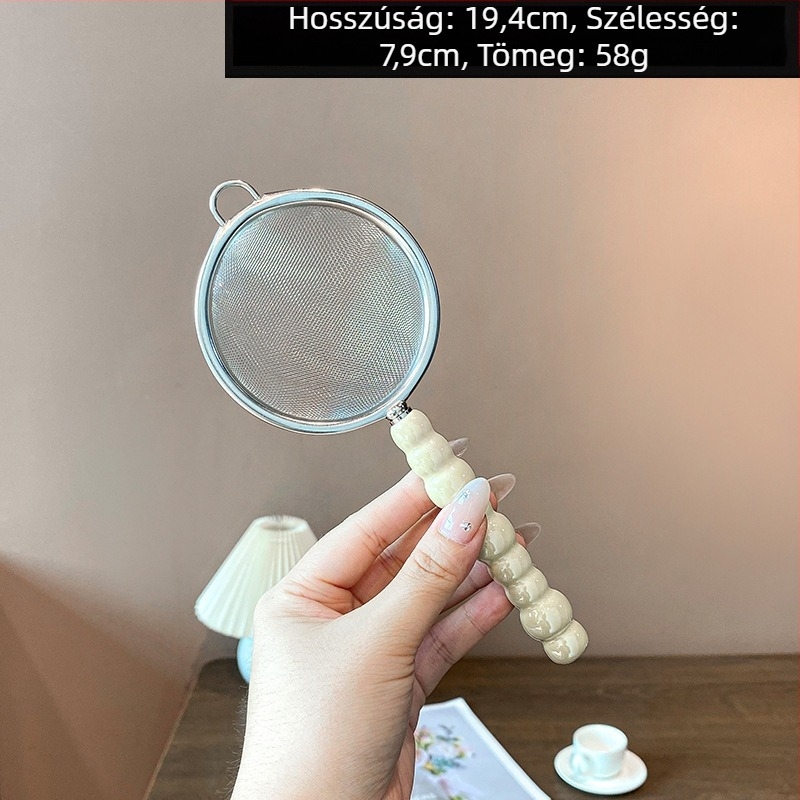 Mochase 304 rozsdamentes acél hálószűrő - koreai stílus, csúszásmentes, egy kampóval, testreszabható