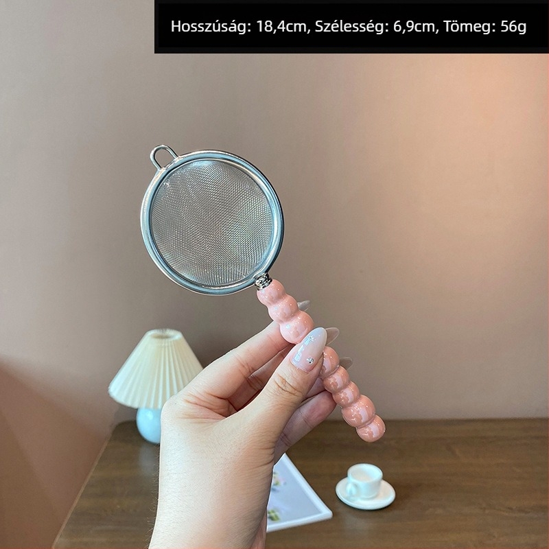 Mochase 304 rozsdamentes acél hálószűrő - koreai stílus, csúszásmentes, egy kampóval, testreszabható