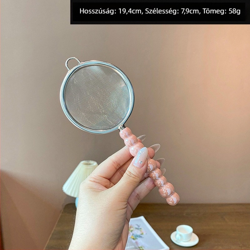 Mochase 304 rozsdamentes acél hálószűrő - koreai stílus, csúszásmentes, egy kampóval, testreszabható