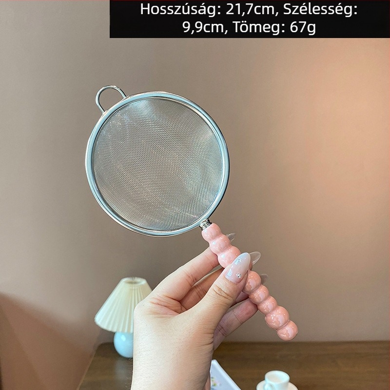 Mochase 304 rozsdamentes acél hálószűrő - koreai stílus, csúszásmentes, egy kampóval, testreszabható