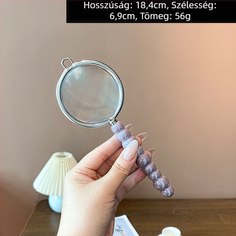 Mochase 304 rozsdamentes acél hálószűrő - koreai stílus, csúszásmentes, egy kampóval, testreszabható