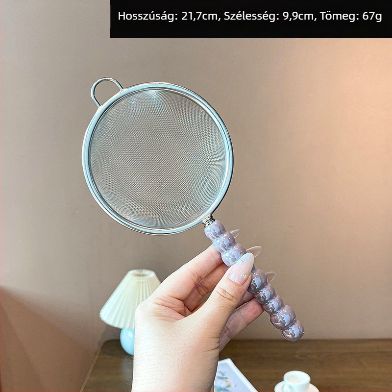 Mochase 304 rozsdamentes acél hálószűrő - koreai stílus, csúszásmentes, egy kampóval, testreszabható