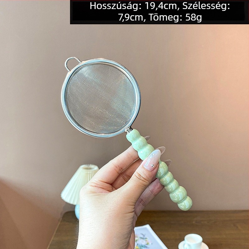 Mochase 304 rozsdamentes acél hálószűrő - koreai stílus, csúszásmentes, egy kampóval, testreszabható
