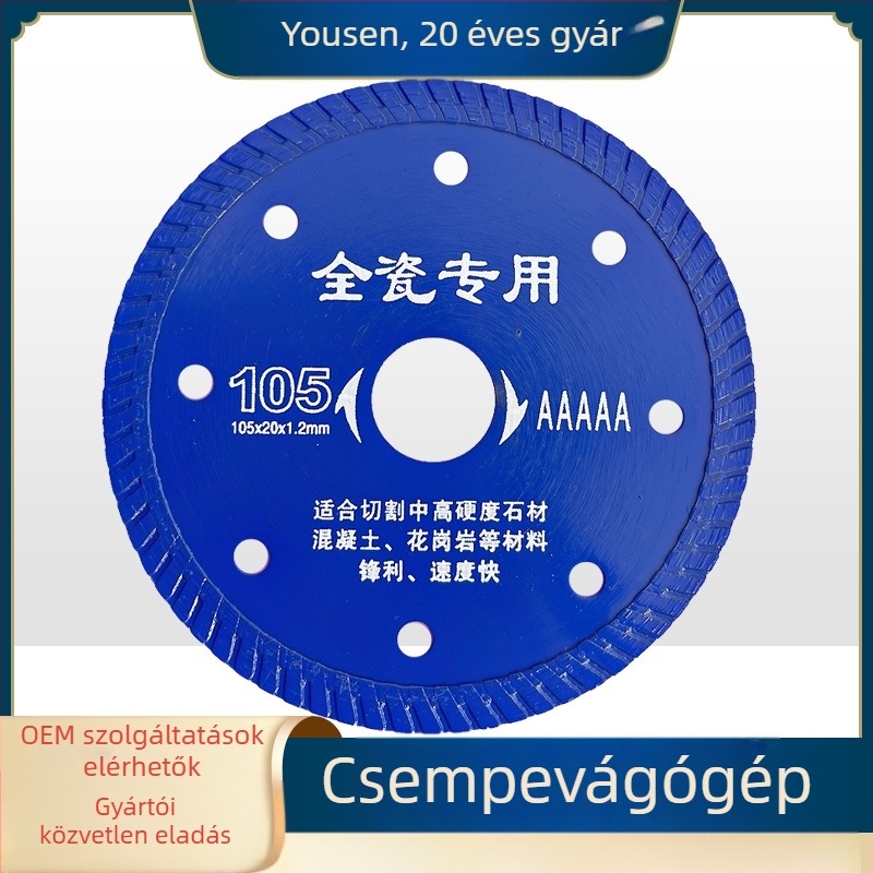 Diamant vágókorong kerámia és csempe számára, modell 114/105, Swimming Forest márka, kőfeldolgozáshoz.