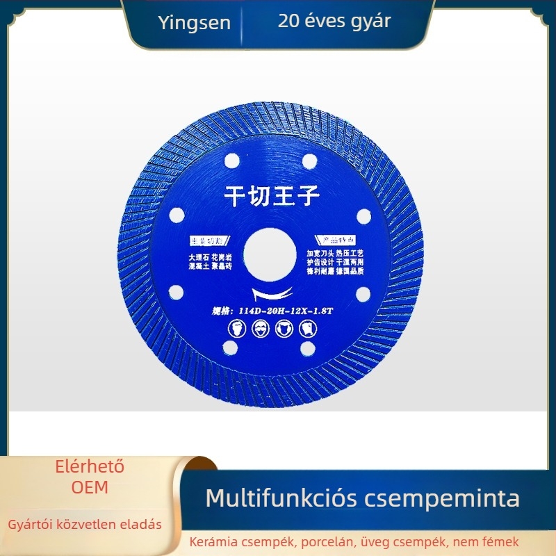 Diamant vágókorong kerámia és csempe számára, modell 114/105, Swimming Forest márka, kőfeldolgozáshoz.