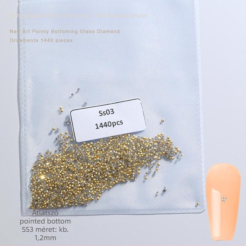 Manikűr kristályok – Servant A, Princess sorozat, üveg és strassz kristályok, vízcsepp és csillag mintázat, könnyed luxus stílus