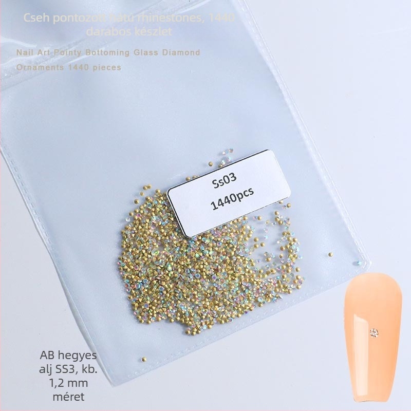 Manikűr kristályok – Servant A, Princess sorozat, üveg és strassz kristályok, vízcsepp és csillag mintázat, könnyed luxus stílus