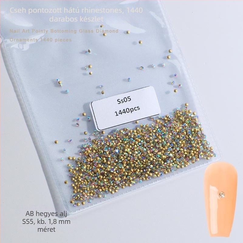 Manikűr kristályok – Servant A, Princess sorozat, üveg és strassz kristályok, vízcsepp és csillag mintázat, könnyed luxus stílus