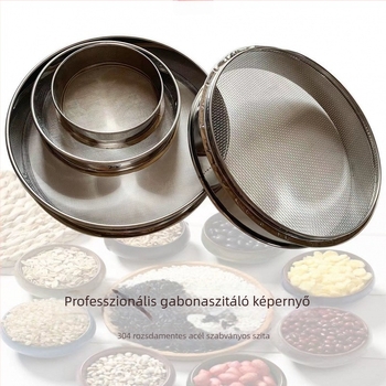 Rozsdamentes acélból készült liszt-, rizs- és szezámszit, ultra fin sütéshez – otthoni használatra