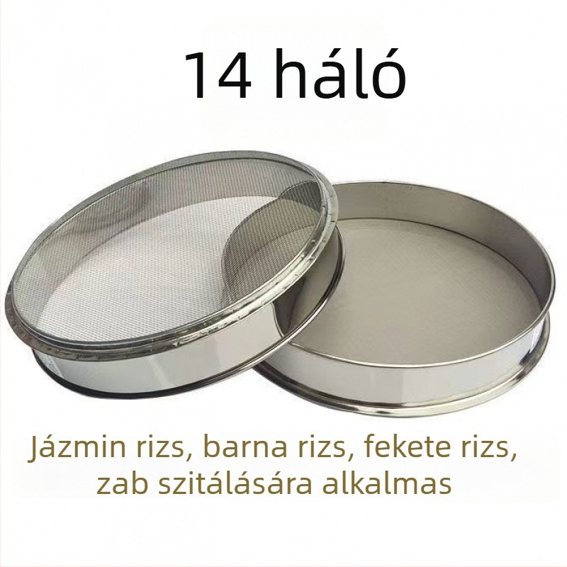 Rozsdamentes acélból készült liszt-, rizs- és szezámszit, ultra fin sütéshez – otthoni használatra