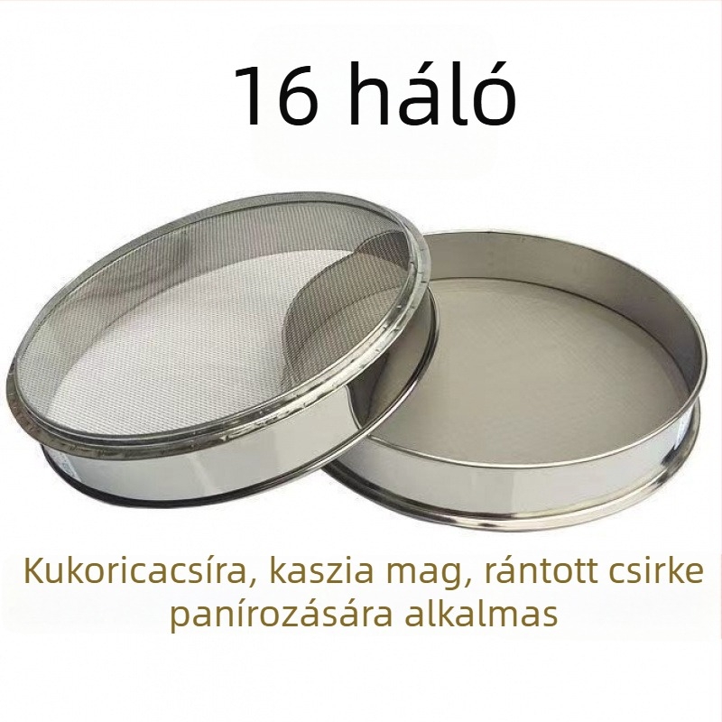 Rozsdamentes acélból készült liszt-, rizs- és szezámszit, ultra fin sütéshez – otthoni használatra