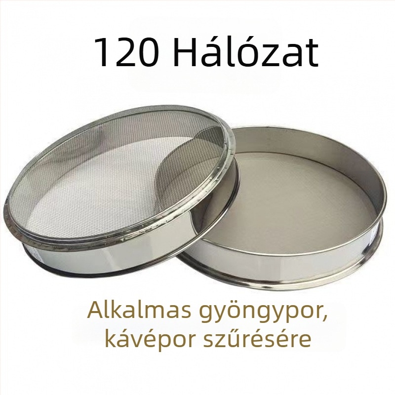 Rozsdamentes acélból készült liszt-, rizs- és szezámszit, ultra fin sütéshez – otthoni használatra