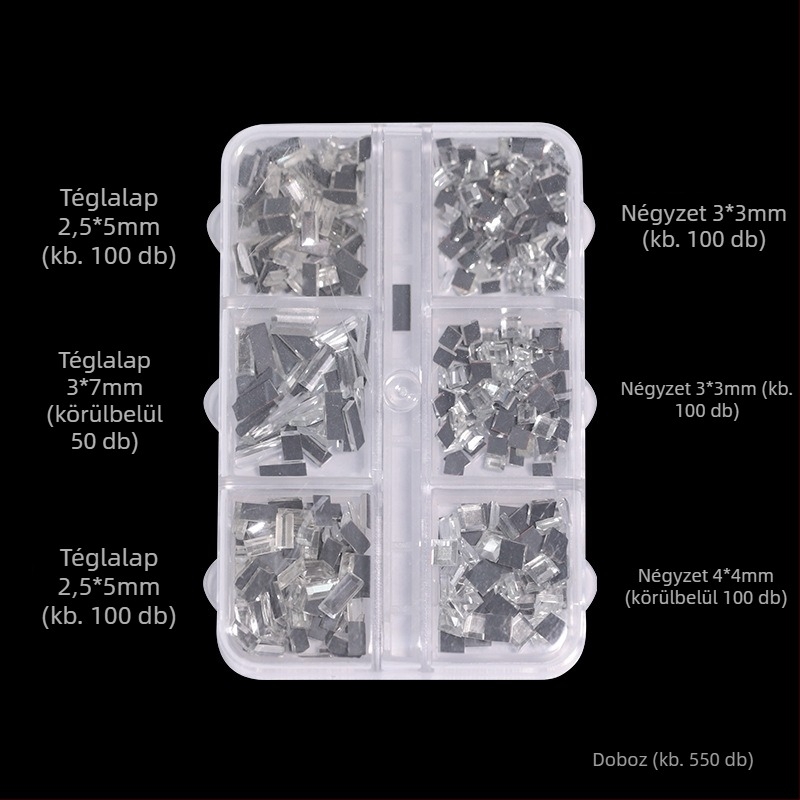 Poshman Princess Series körömdíszítő kristályok, Flat Bottom Drill, Bow & Butterfly minták, Édes stílus