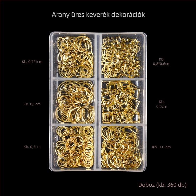 Poshman Princess Series körömdíszítő kristályok, Flat Bottom Drill, Bow & Butterfly minták, Édes stílus