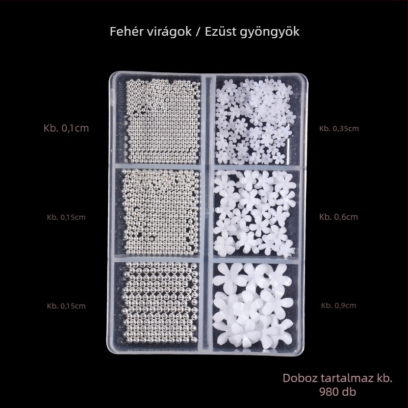 Poshman Princess Series körömdíszítő kristályok, Flat Bottom Drill, Bow & Butterfly minták, Édes stílus