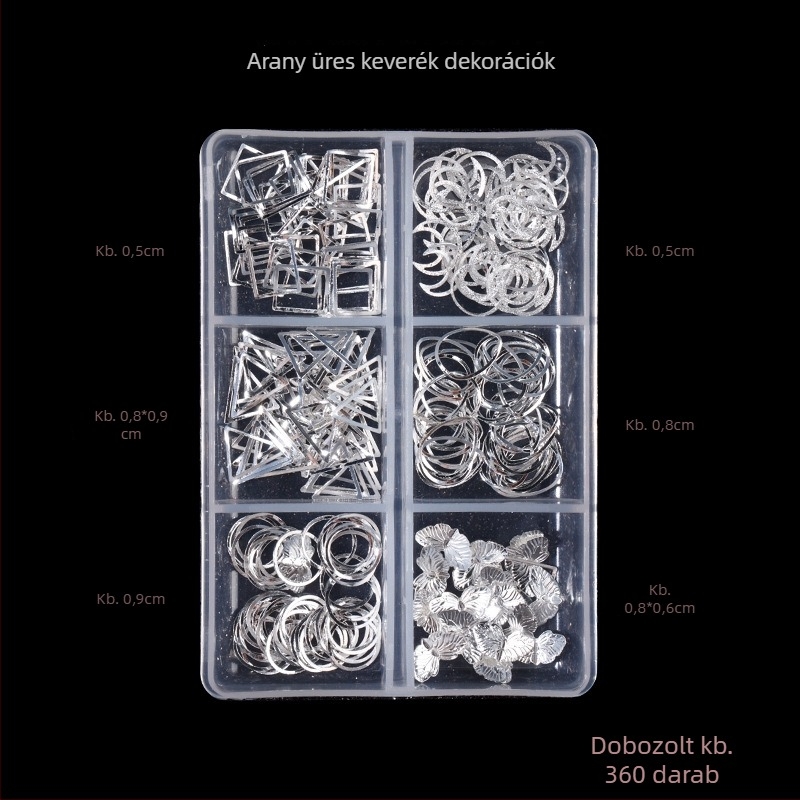 Poshman Princess Series körömdíszítő kristályok, Flat Bottom Drill, Bow & Butterfly minták, Édes stílus